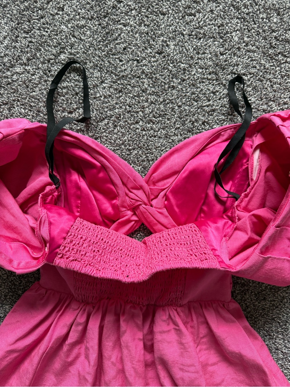 Kate Spade Twist Bodice Puff Sleeve Dress Pink size 2 - Picture 10 of 13